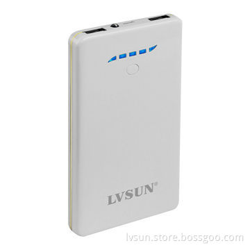 External power pack LS-B800/8,000mAh high capacity/ultra slim/LED flashlight/dual USB output